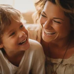 Mom and Kid Laughing in the Vortex