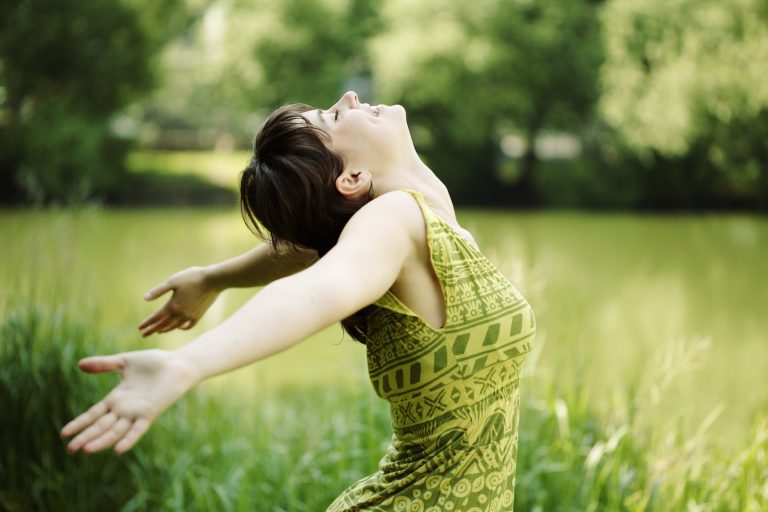 Happy, healthy woman