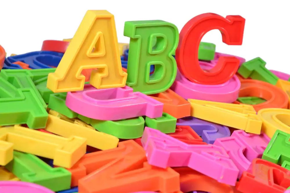 Pile of plastic ABC letters